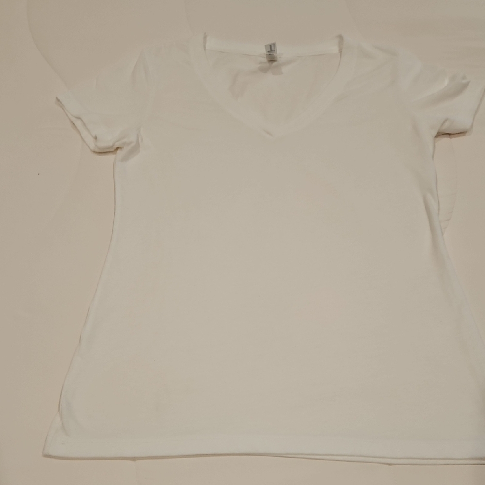 Classic White V-Neck Women's Top